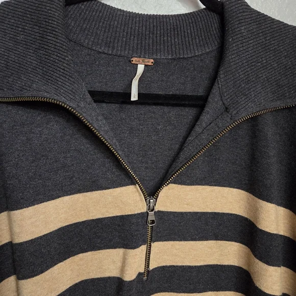Free People Coastal Stripe Pullover Top Women's Size Large - Picture 3 of 8